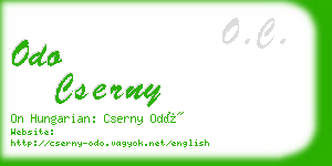 odo cserny business card